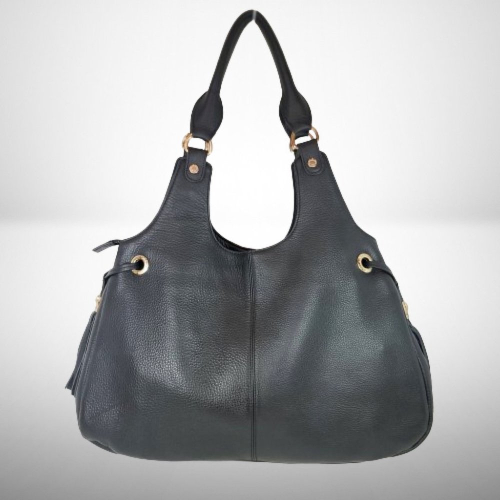 Jimmy Choo Tote Bag in Black Calfskin Lather with Gold Accessories - Picture 2 of 16
